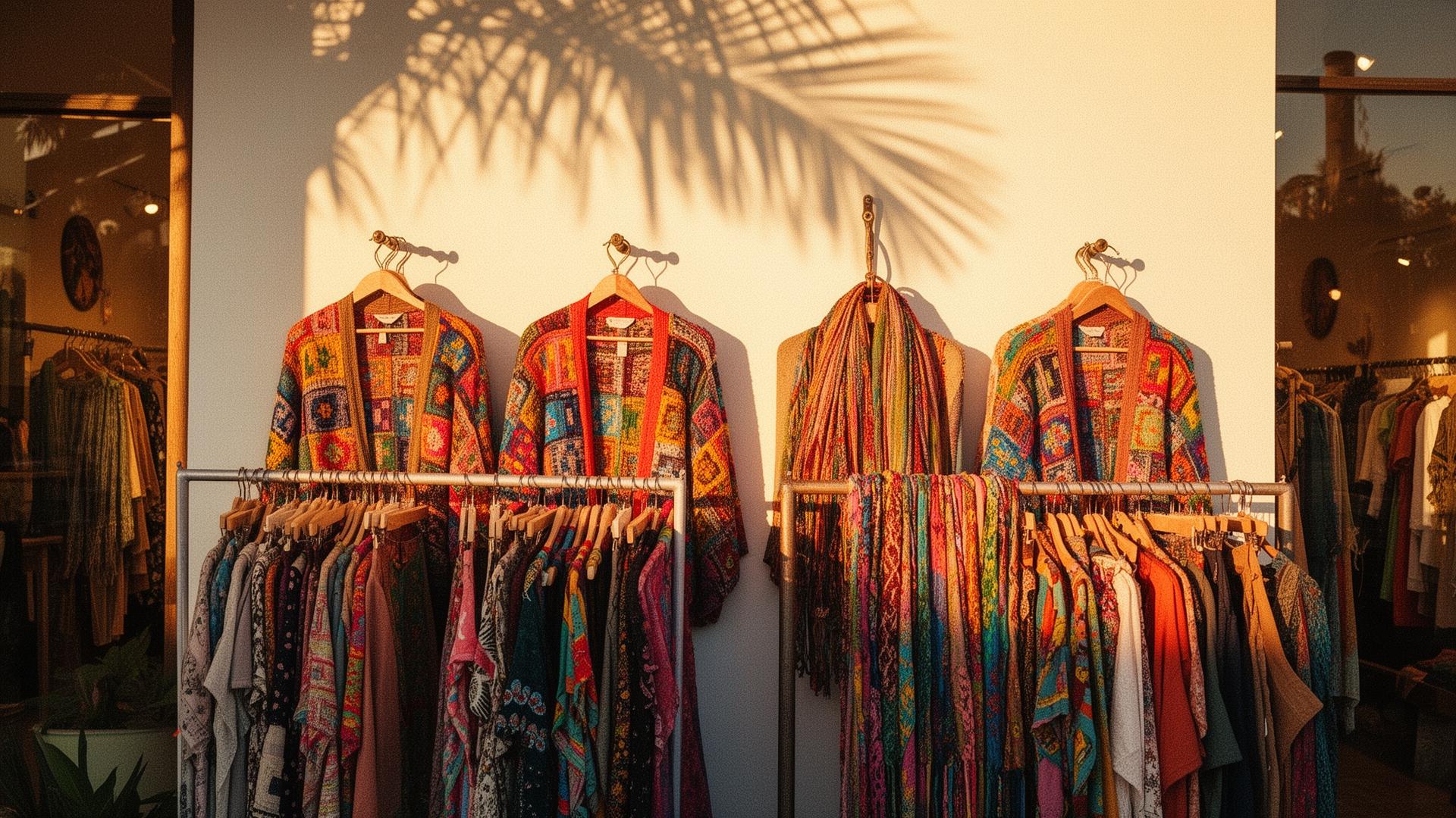 Nomad Malibu boutique interior with colorful artisan clothing